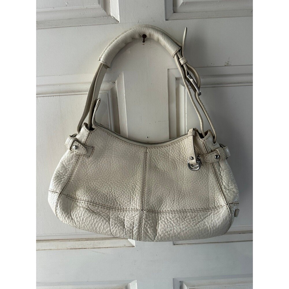 Cole Haan Pebbled Genuine Leather Adjustable Buckle Strap Hobo Shoulder Bag